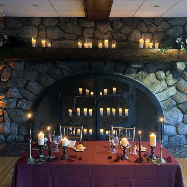 Freaky Candle Light Setting Gothic Wedding Decor