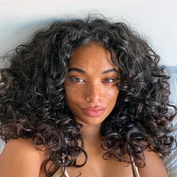 Freckled Faced Beauty Girl With Natural Bold Curls Ideas