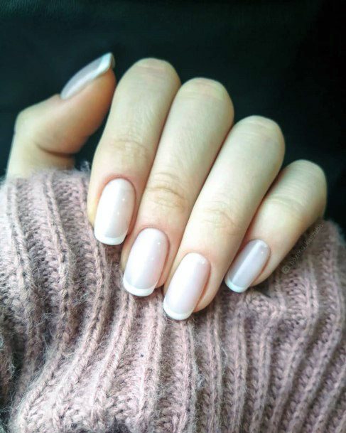 French Manicure Squoval Nails