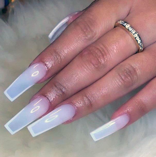 French Manicure White Gel Nails Women