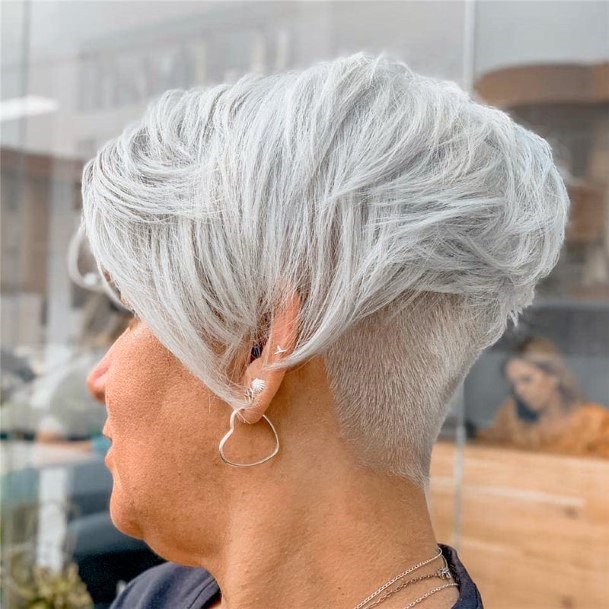 Fresh Shaved Undercut Pixie Hairstyles For Women Over 50