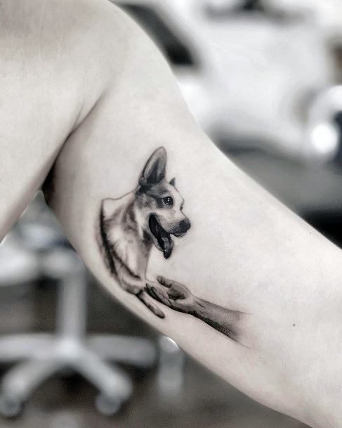 Friendly Dog Tattoo Women