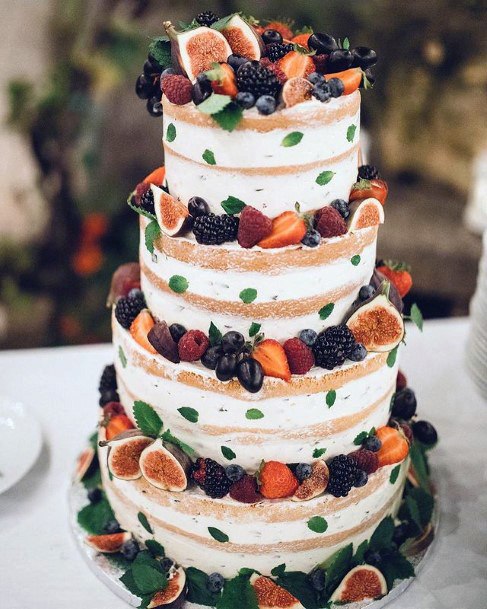 Fruit Filled Fall Wedding Cake Women