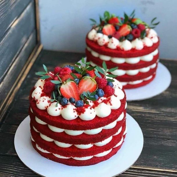 Fruitilicious Red Velvet Wedding Cake