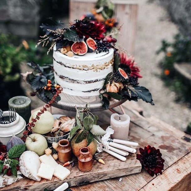 Fruits On Fall Wedding Cake Women