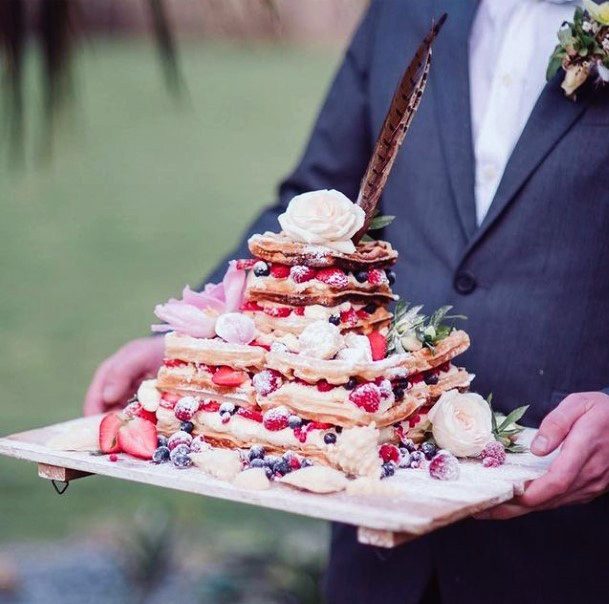 Fruits Unique Wedding Cake