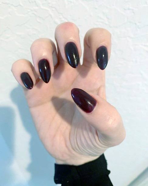 Fruity Dark Purple Nails Women