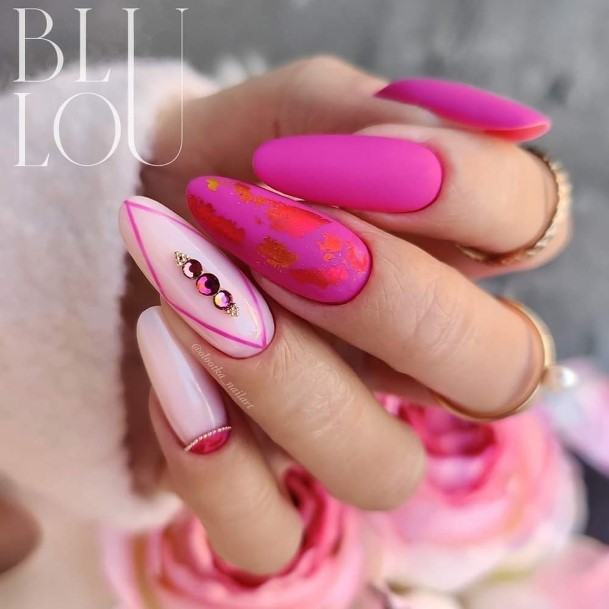 Fuchsia Female Nail Designs