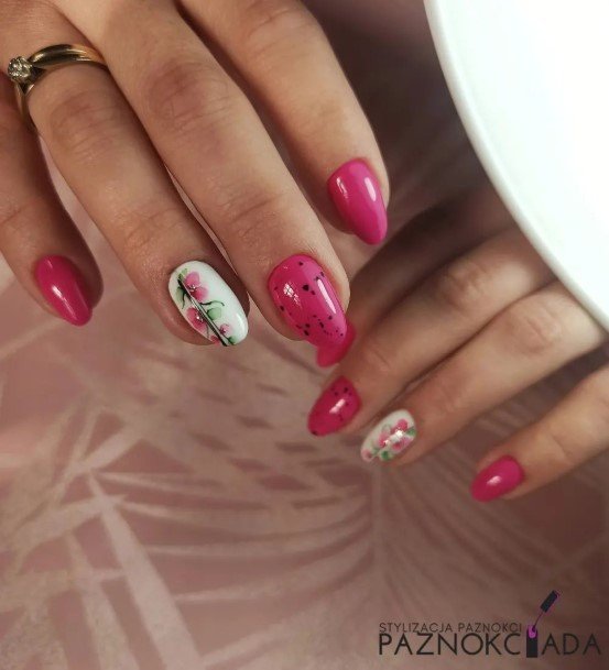 Fuchsia Girls Nail Ideas