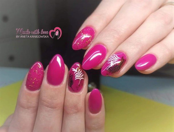 Fuchsia Nails For Girls