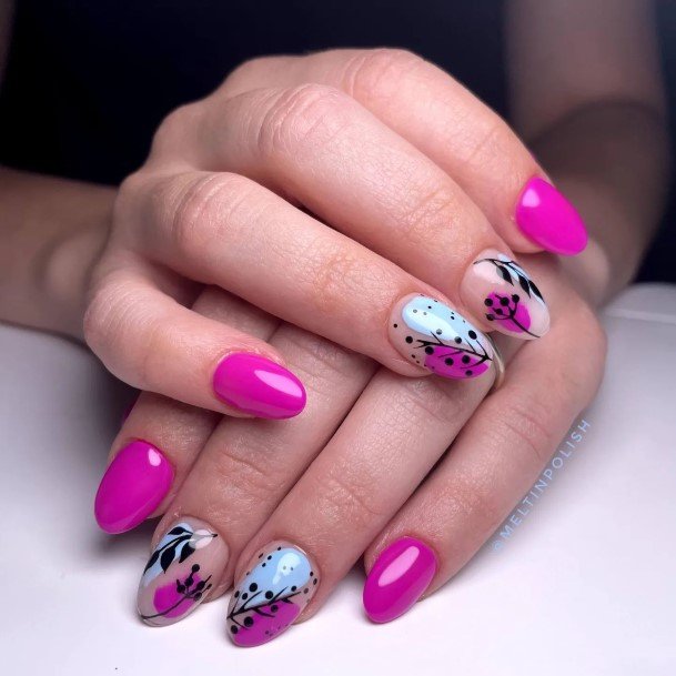 Fuchsia Womens Feminine Fuchsia Nails