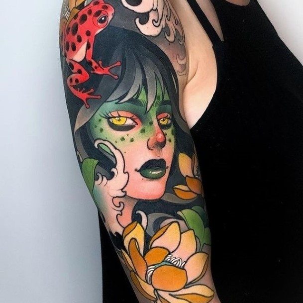 Full Sleeve Womens Feminine Full Sleeve Tattoos