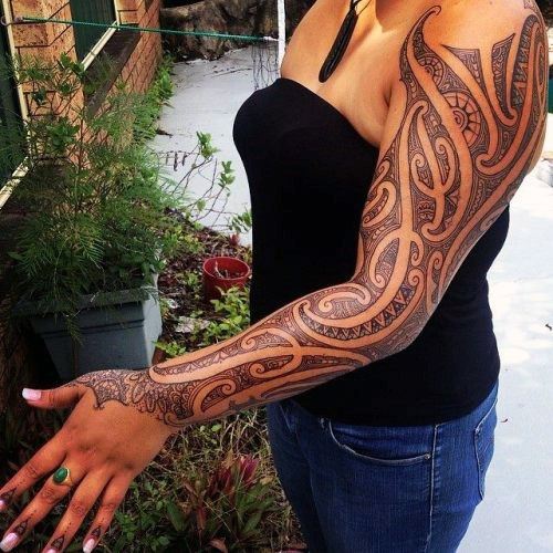 Full Sleeves Tribal Tattoo