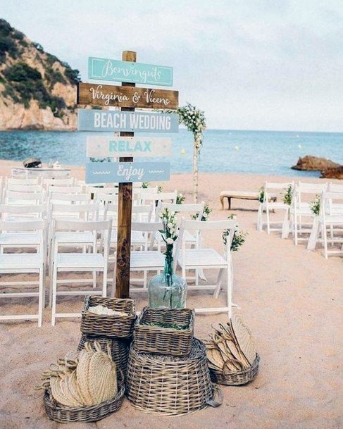 Fun Beachy Sign Beach Wedding Ideas