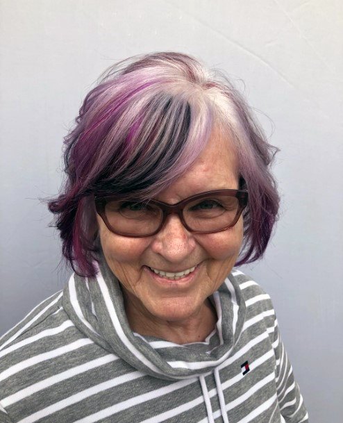 Fun Purple Hairstyles For Older Women