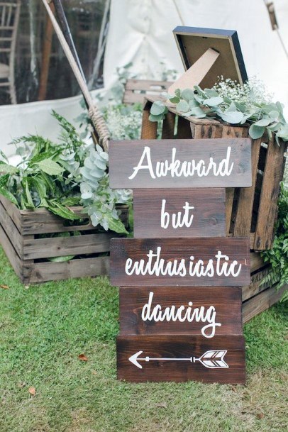 Funny Cool Brown Wedding Sign Ideas