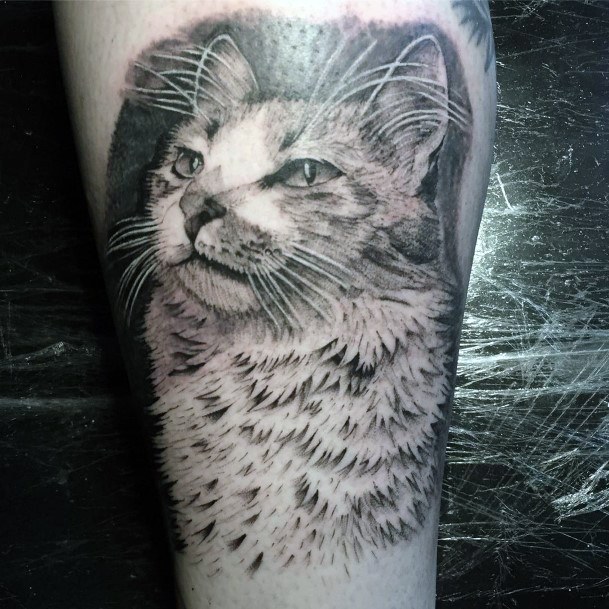 Furry Cat Tattoo Womens Art