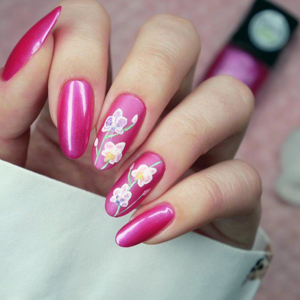 Fuschia Pink Orchid Nail Paint