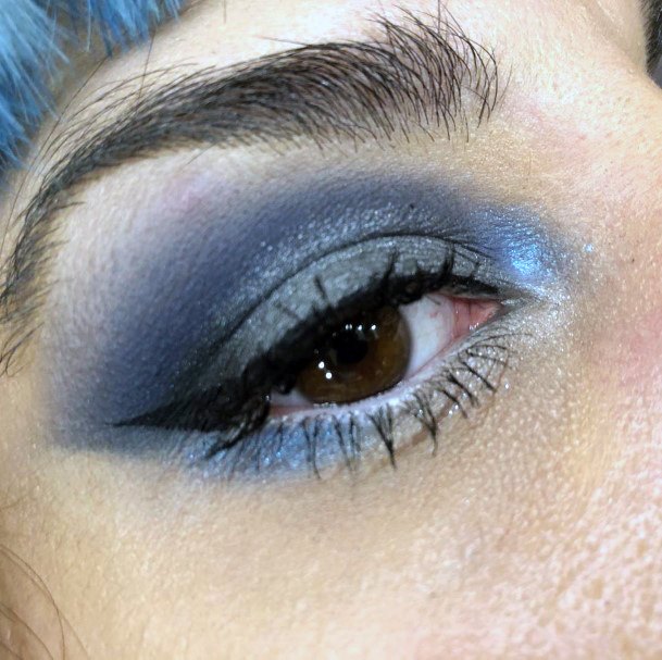 Galaxy Blue And Grey Eyeshadow Women