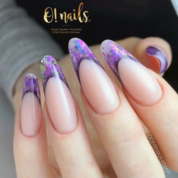 Galaxy Nail Feminine Designs