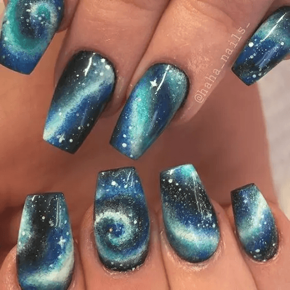 Galaxy Nail For Ladies