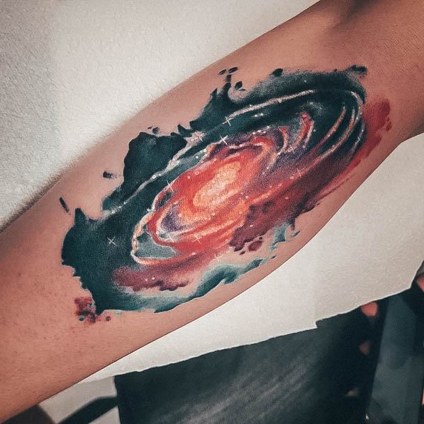 Galaxy Tattoo Designs For Women Watercolor