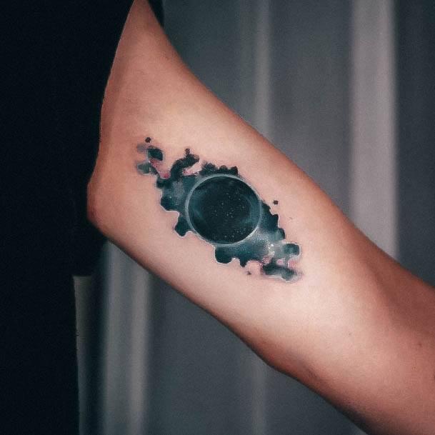 Galaxy Tattoos For Girls Inner Arm Moon