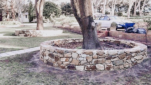 Garden Bed Designs Stone Rock