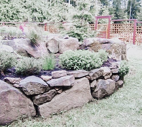 Garden Ideas Stone Rock Above Ground Beds