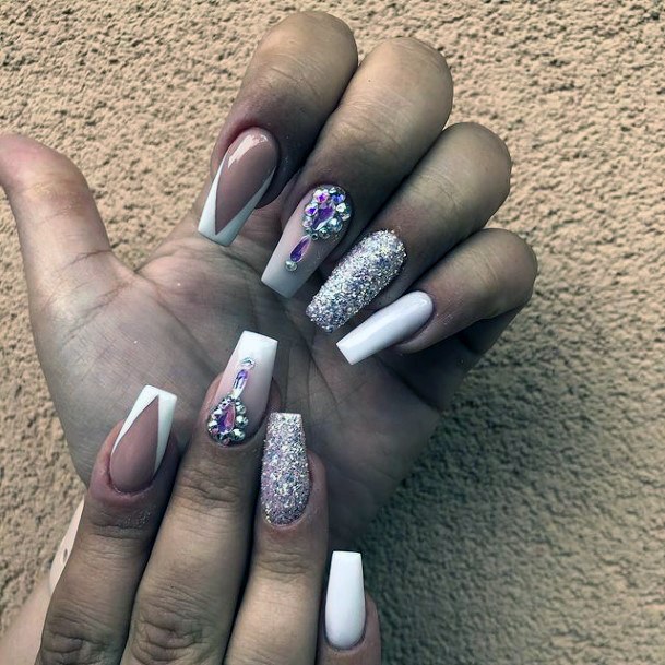 Gemstone Female Nail Designs