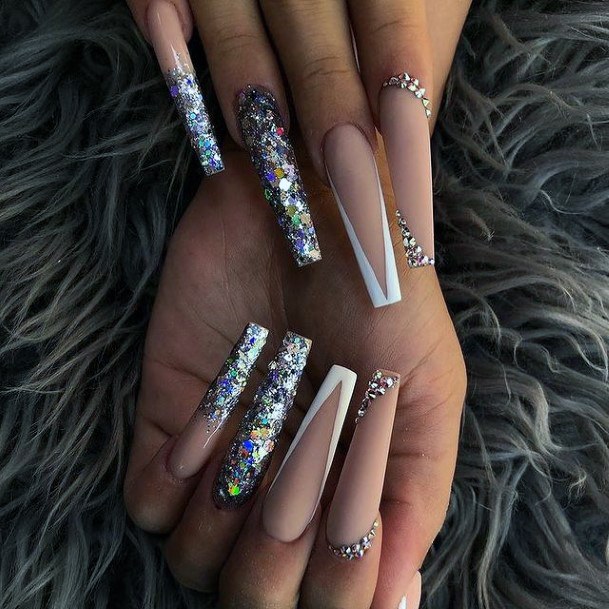 Gemstone Nail Feminine Designs