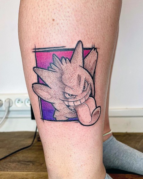 Gengar Tattoo For Ladies