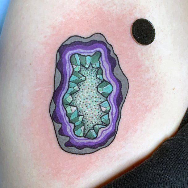 Geode Tattoo Art For Women