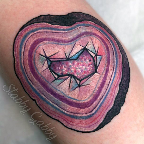 Geode Tattoo Design Inspiration For Women