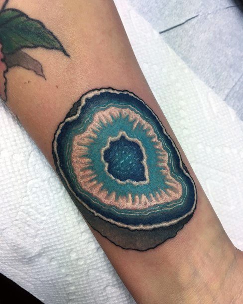 Geode Tattoo For Ladies