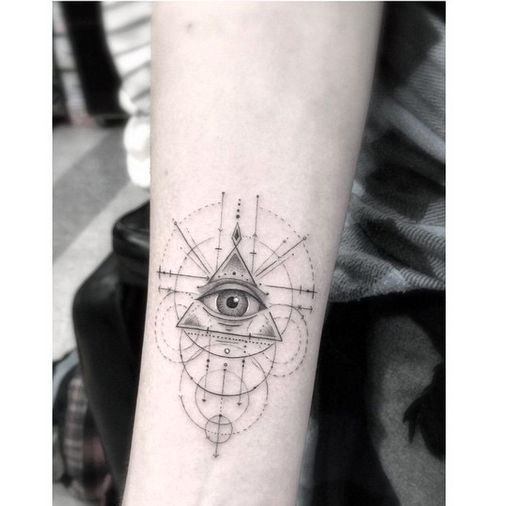 Geometric Eye Tattoo For Women