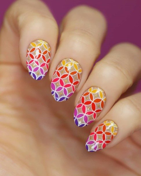 Geometric Finernail Design Ideas For Girls