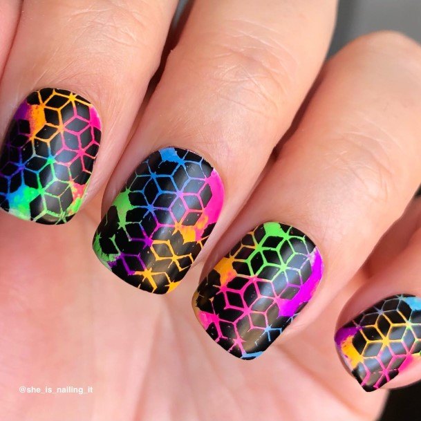 Geometric Nail Design Inspiration For Women