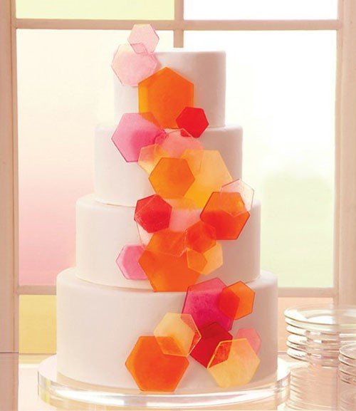 Geometric Wedding Cake Ideas