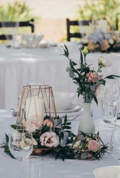 Geometric Wedding Centerpiece Ideas