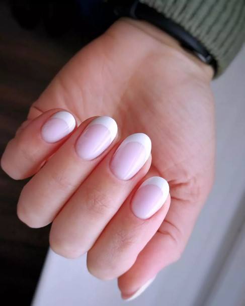 Georgeous Almond French Nail On Girl