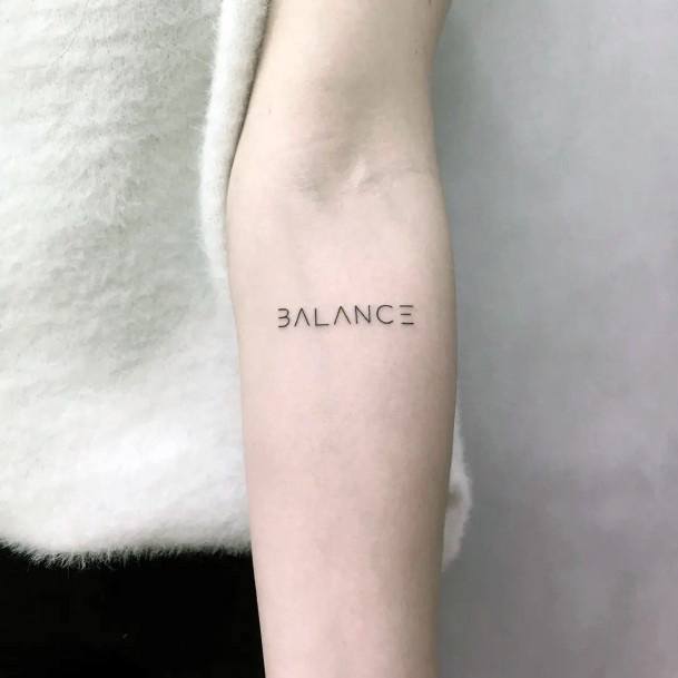 Georgeous Balance Tattoo On Girl