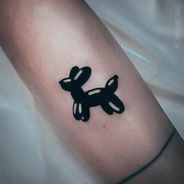 Georgeous Ballon Animal Tattoo On Girl