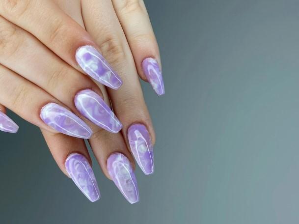 Georgeous Bright Purple Nail On Girl