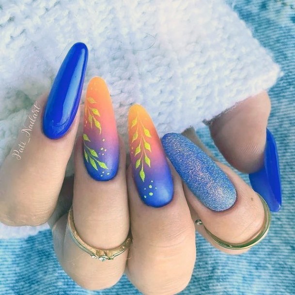 Georgeous Bright Summer Nail On Girl