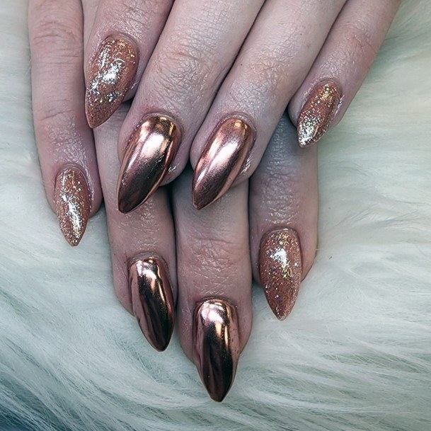 Georgeous Chrome Nail On Girl