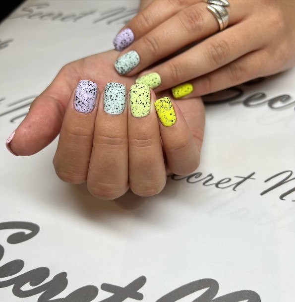 Georgeous Confetti Nail On Girl