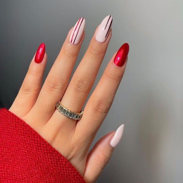 Georgeous Deep Red Nail On Girl