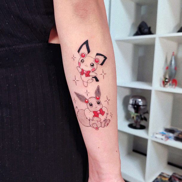 Georgeous Eevee Tattoo On Girl