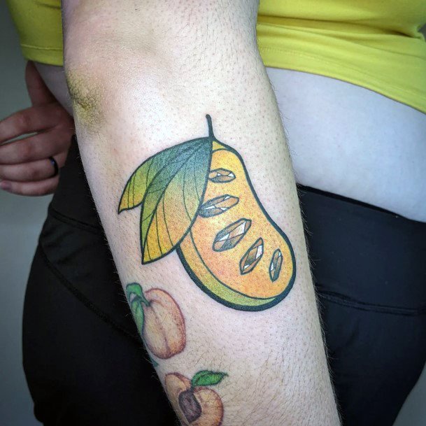 Georgeous Fruit Tattoo On Girl